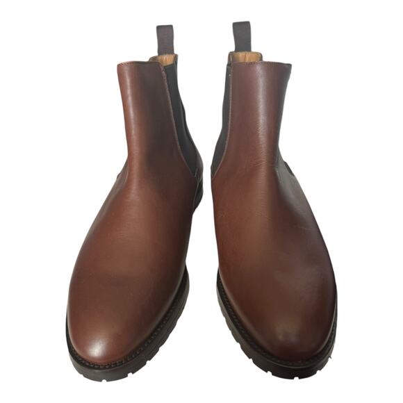 Qüero handmade Spanish Chelsea leather brown boots size 9 - Picture 8 of 12